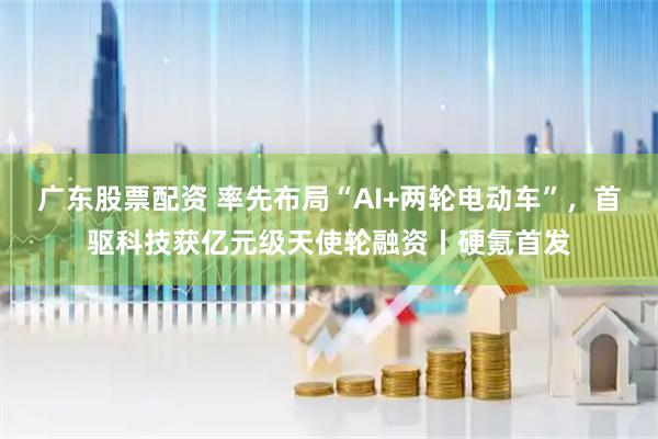 广东股票配资 率先布局“AI+两轮电动车”，首驱科技获亿元级天使轮融资丨硬氪首发